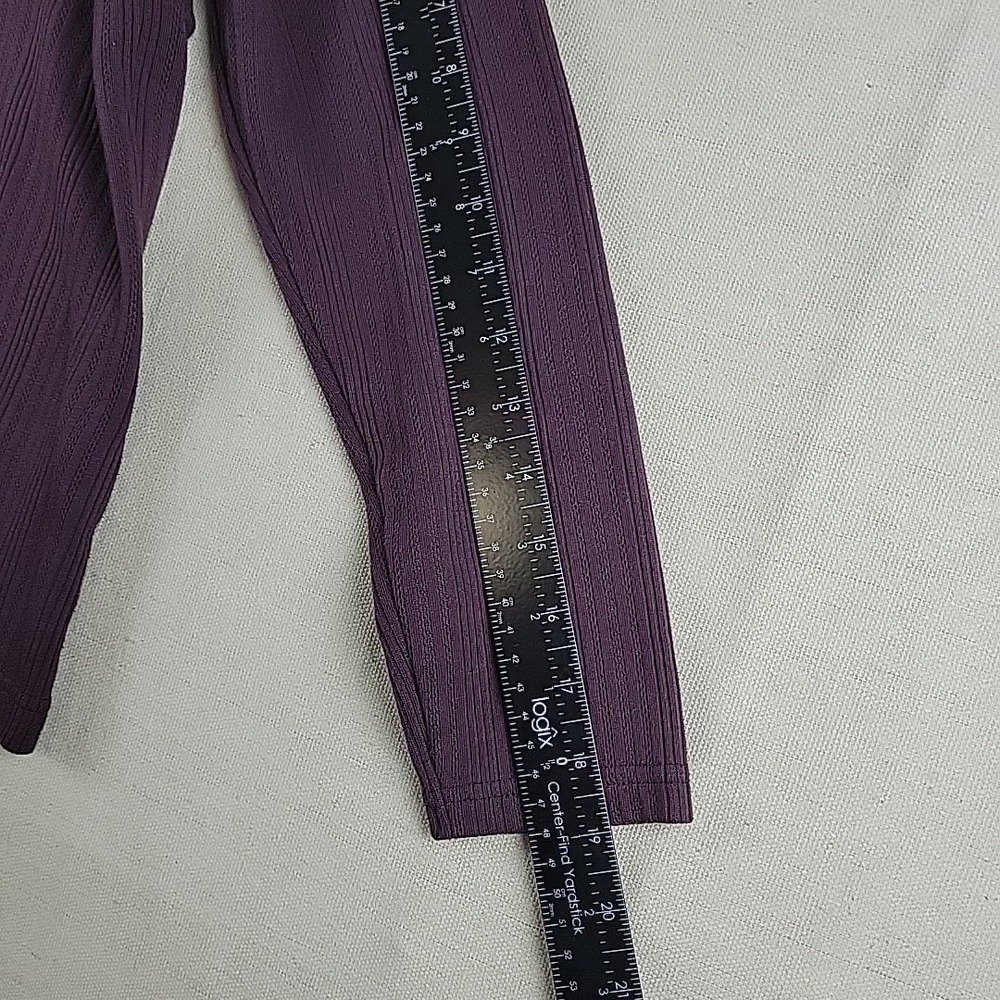 Humoresque Ribbed Knit Collared Top Women's L Plum Purple Long Sleeve Y2K Era - Picture 5 of 10